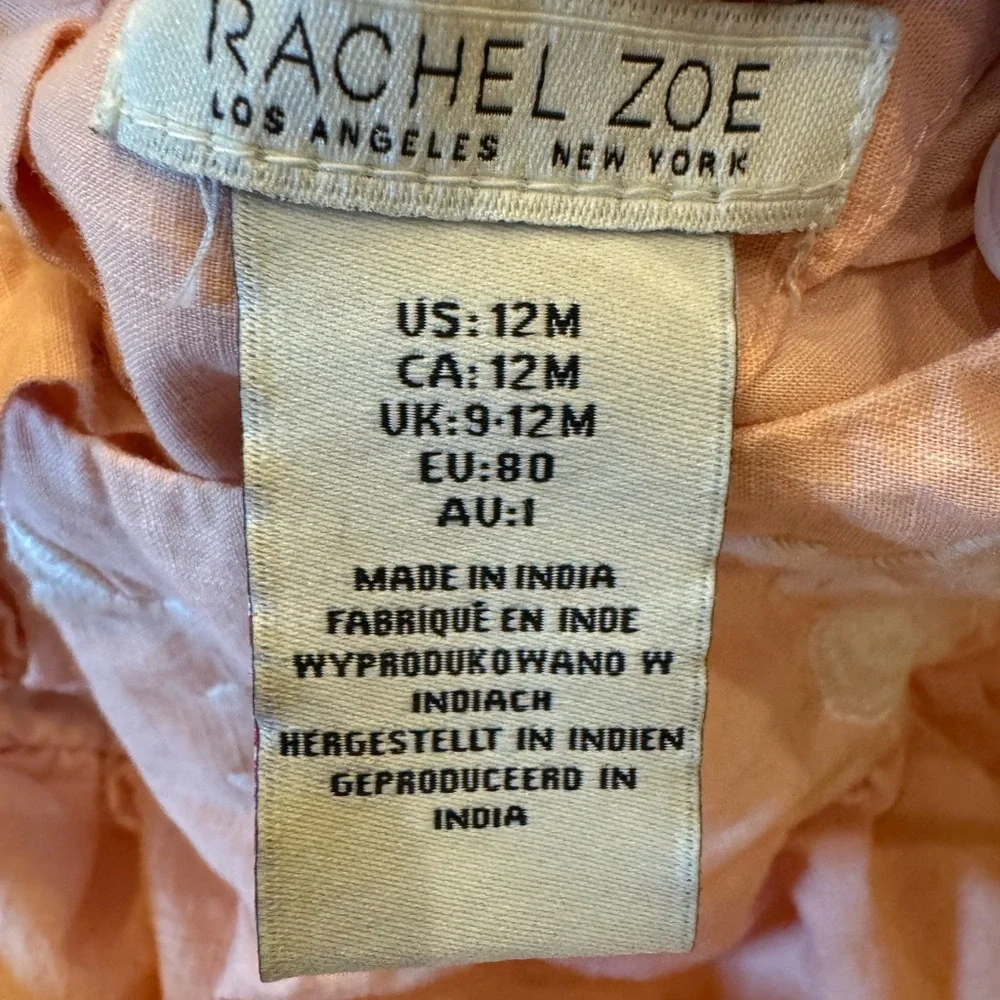 Rachel Zoe Kids Pink Embroidered Blouse Size 12 Months - Picture 4 of 4
